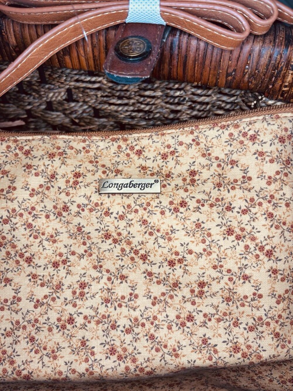 Longaberger Homestead Floral Shoulder Bag Cottagecore Farmhouse Purse - Picture 4 of 6